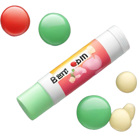 lip balm with label emoji