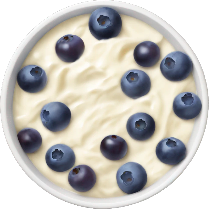 yoghurt bowl with grapes and blueberries emoji