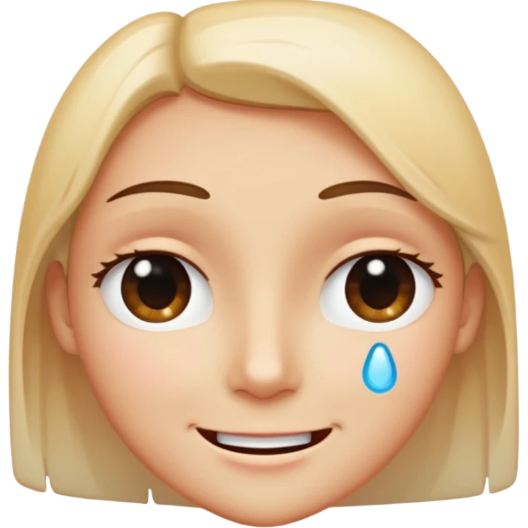 A face split diagonally: one half smiling, the other half with a tear. Soft gradient colors to show transition between emotions. Slight sparkle accent to suggest depth and nuance. emoji