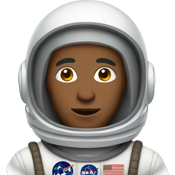 medium brown skinned older man as astronaut emoji