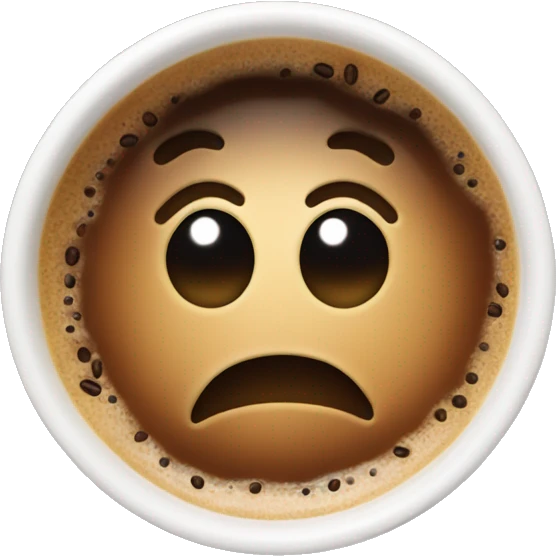 Coffee with winking eyes emoji