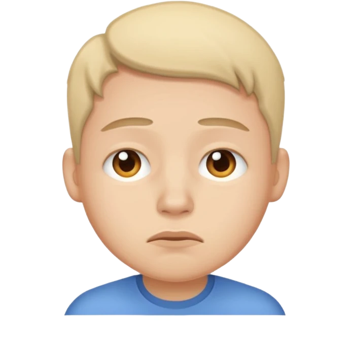 Un visage fatigué et un expression de paresseux emoji