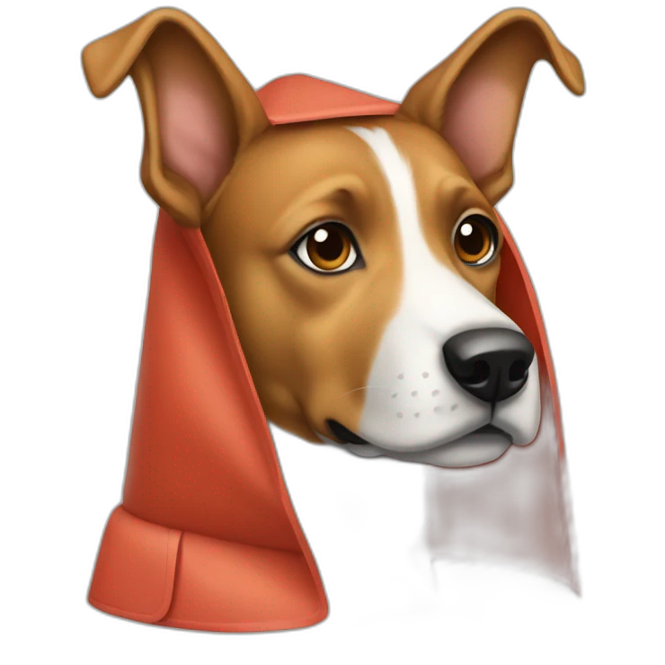 tri-colored-dog-earing-raincoat emoji