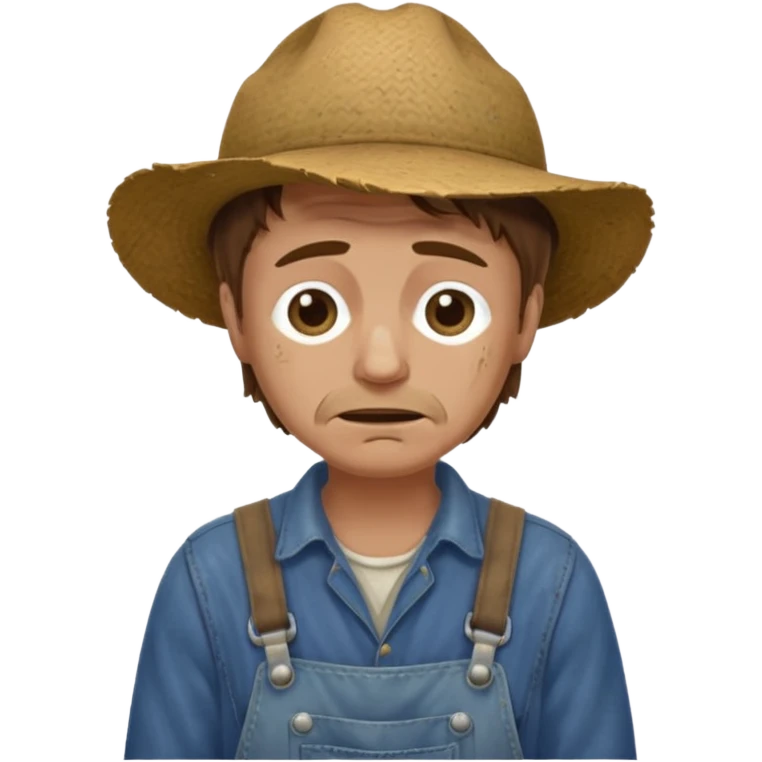 crying farmer emoji