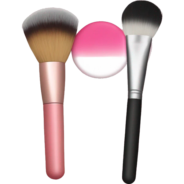 blush and brush  emoji