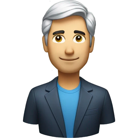 three craig federighi in a three quarter profile, aranged in a triangle formation emoji