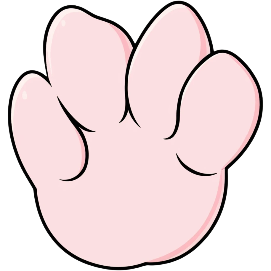 light pink paw emoji