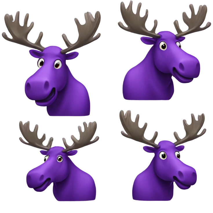 Purple moose emoji
