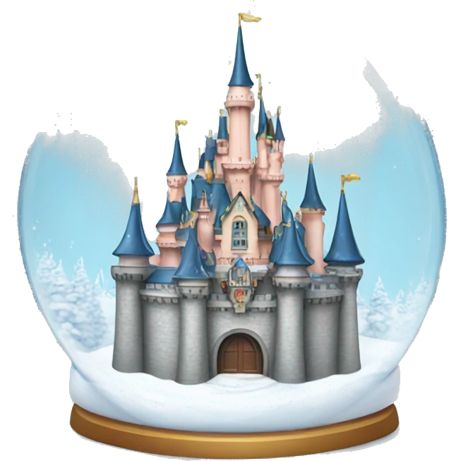 Disney castle in snow globe  emoji