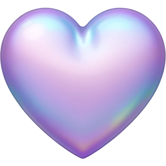 pastel lilac-colored iridescent heart emoji