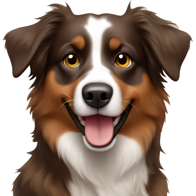 Brown Australian shepherd emoji