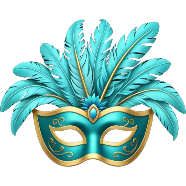 
masquerade mask with feathers emoji