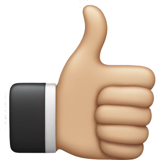 White thumb up with a ring on it  emoji