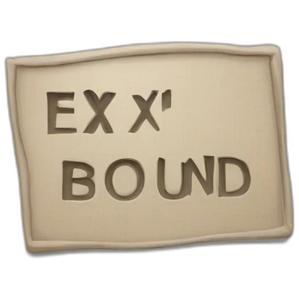 Text ,,EXIT-BOUND" emoji