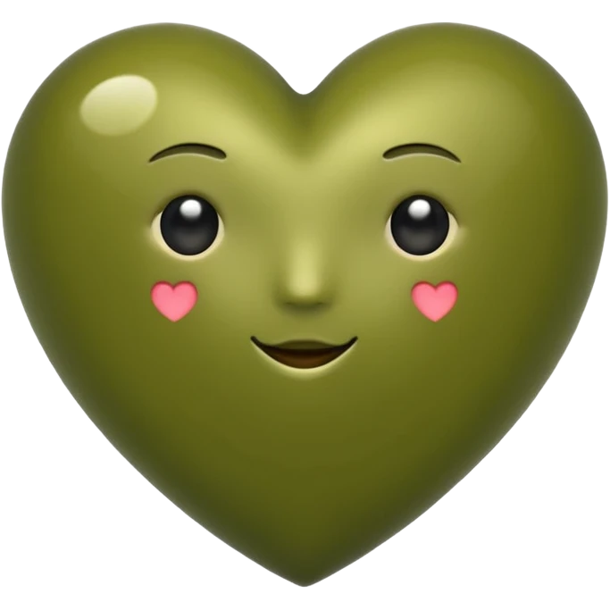 Olive green heart emoji emoji