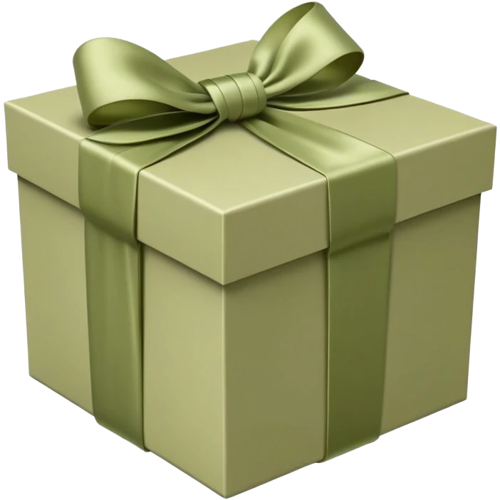 Pale olive gift box emoji
