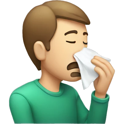 person blowing his nose emoji
