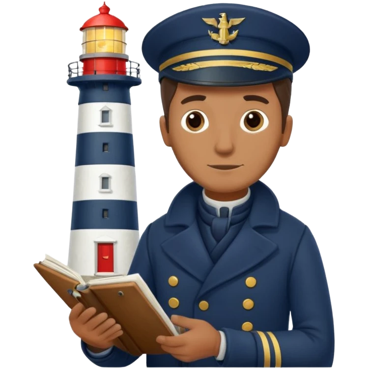 lighthouse Keeper with Logbook emoji