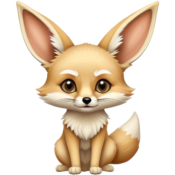 confused fennec with a speech bubble  emoji