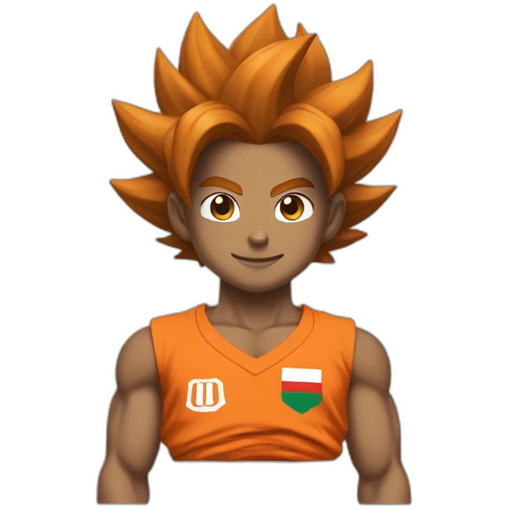 Goku avec le maillot du Maroc emoji