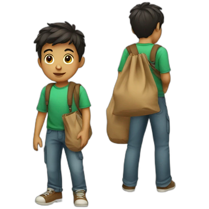 a Boy with Bag emoji