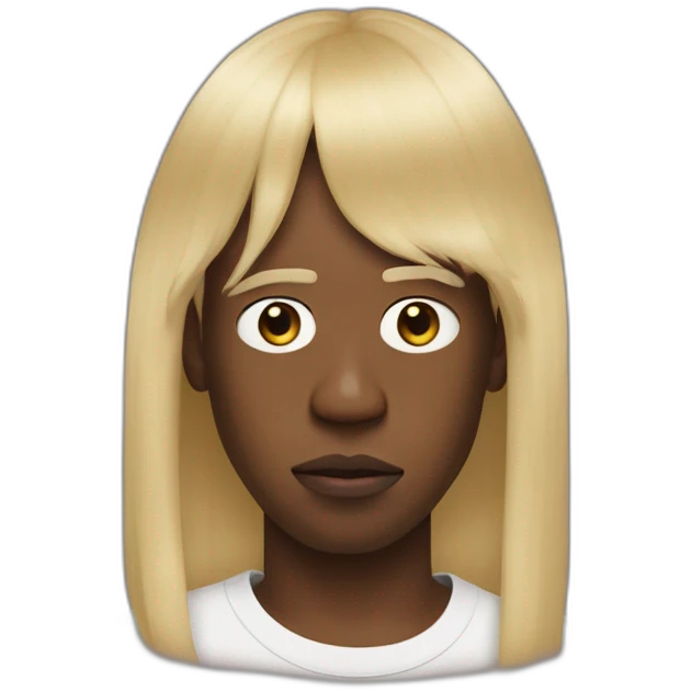 tyler the creator IGOR with long blond straight hair emoji