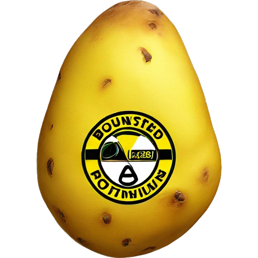 dortmund kit but the logo is a potato emoji