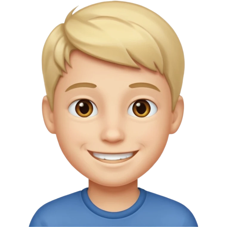 make a boy smiling REALLY big  emoji