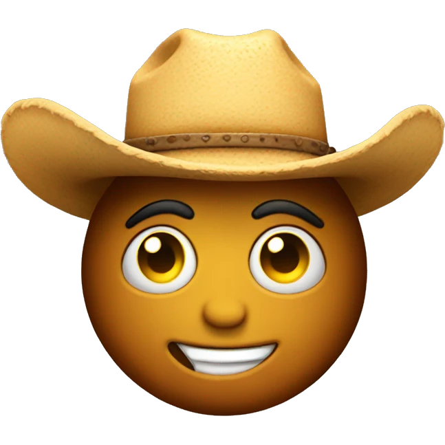 Sun wearing cowboy hat emoji