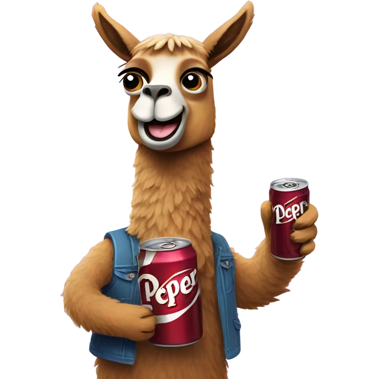 Llama with Dr Pepper  emoji