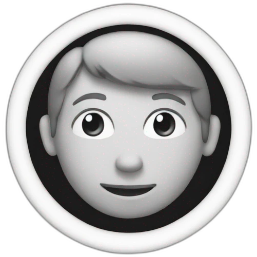 The world in black and white emoji