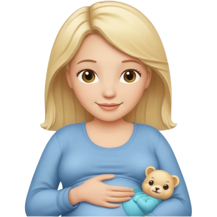 pregnant white woman with blonde hair emoji
