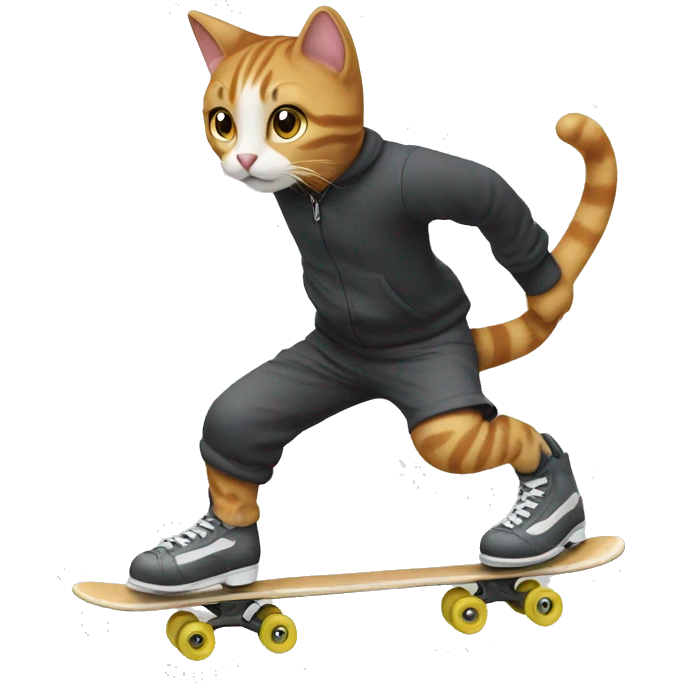 Cat skating emoji