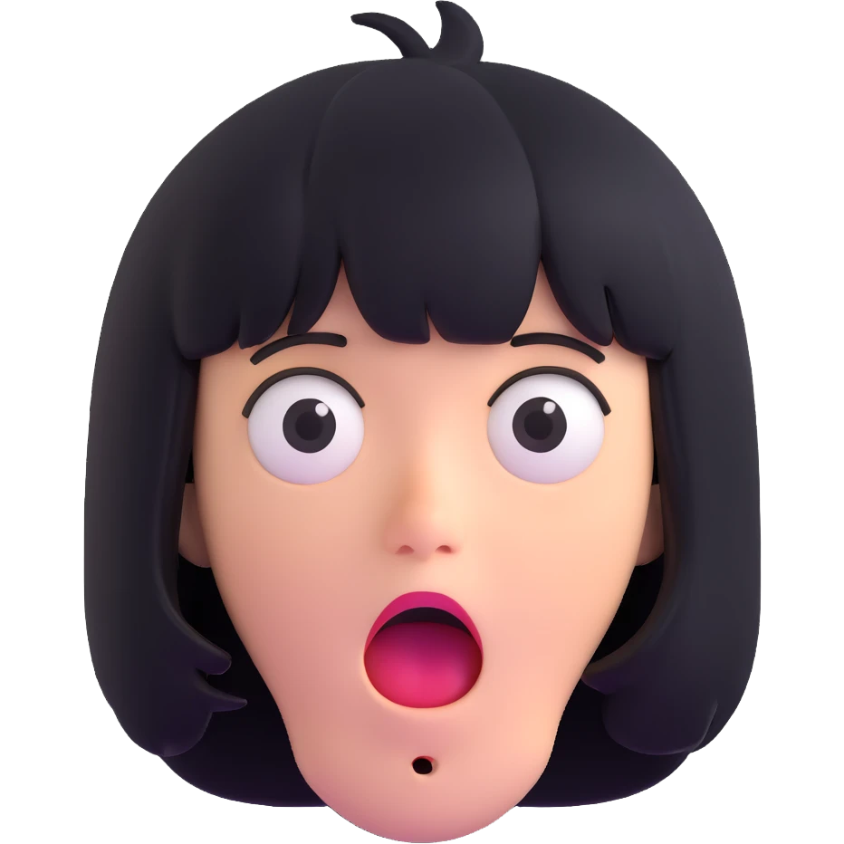 shocked face with a wig emoji