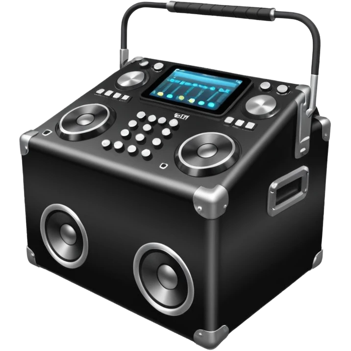 DJ sound box stage 2d angle  emoji