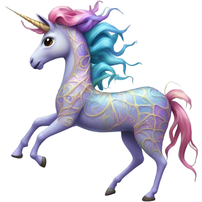 Unicorn as a spider emoji