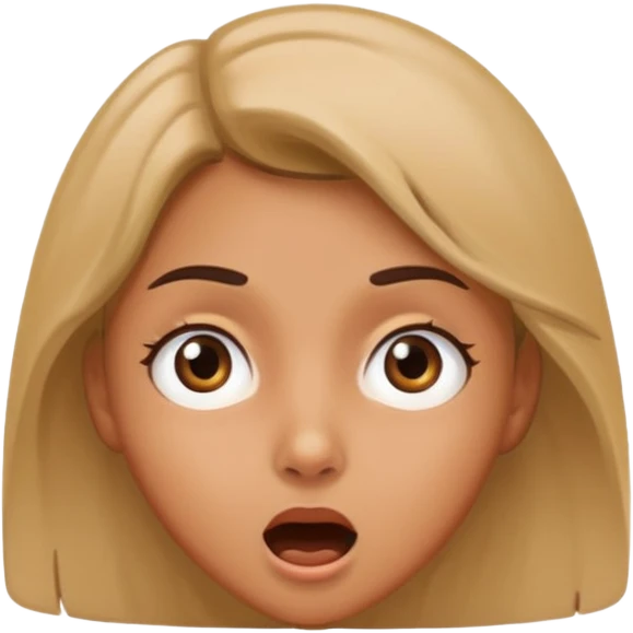 دختری که تعجب کرده emoji