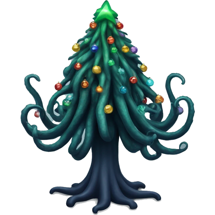 dark tentacles Christmas tree emoji