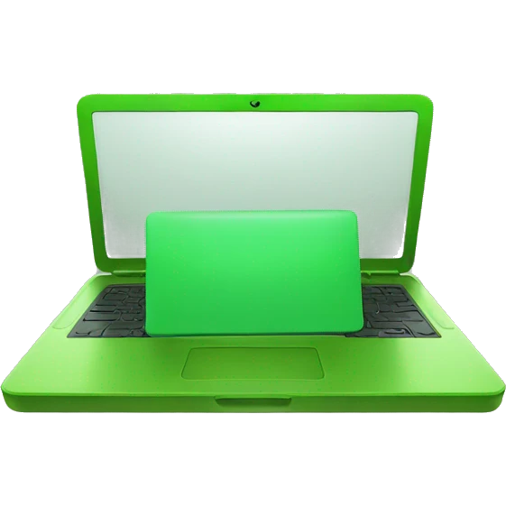 green labtop open  emoji