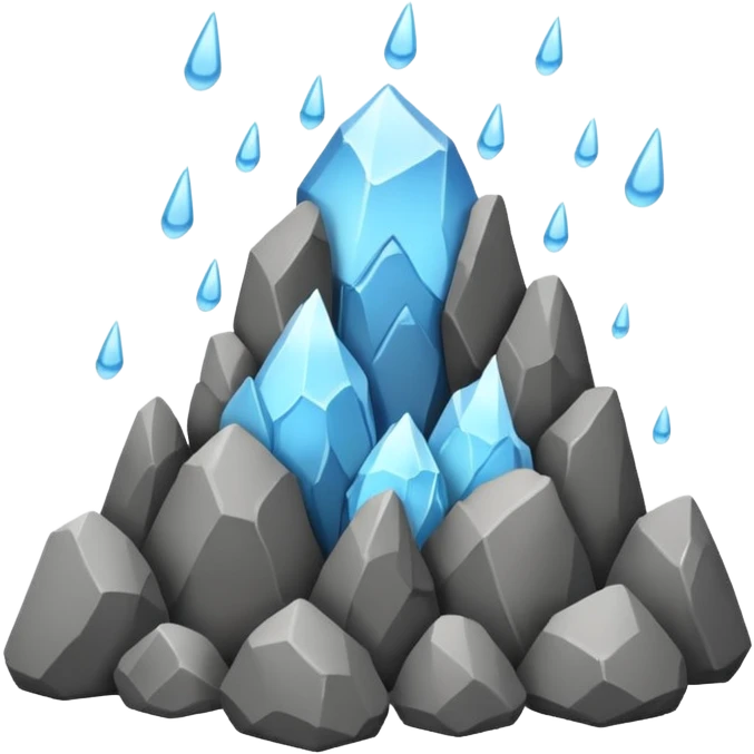 rain of rocks emoji