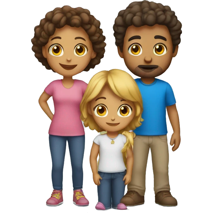 Familia de 3 emoji