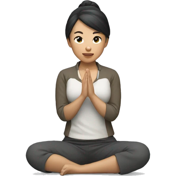 asian woman kneeling  emoji