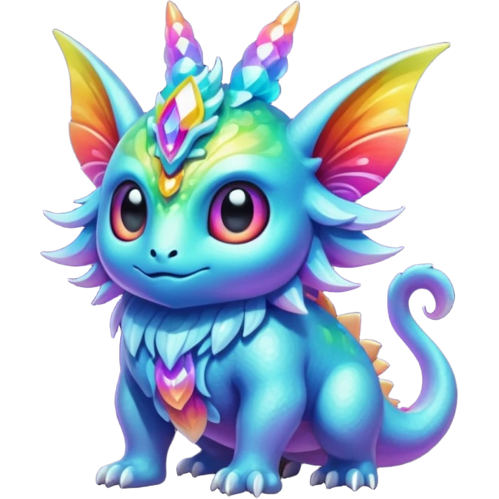 Epic complex detailed aesthetic-scenic-Fakémon-creature emoji