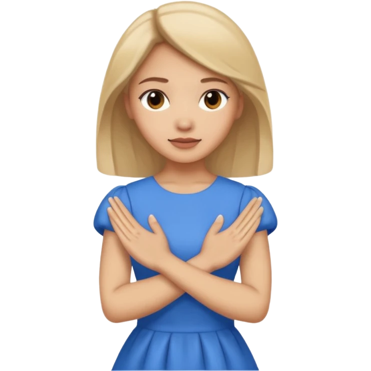 decision gesture women cross hands emoji