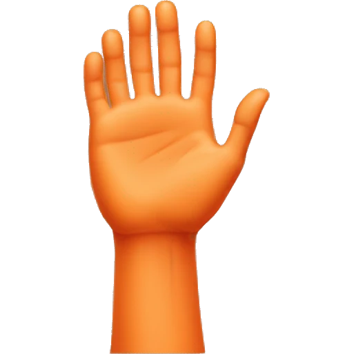 Orange Colour human wrist emoji