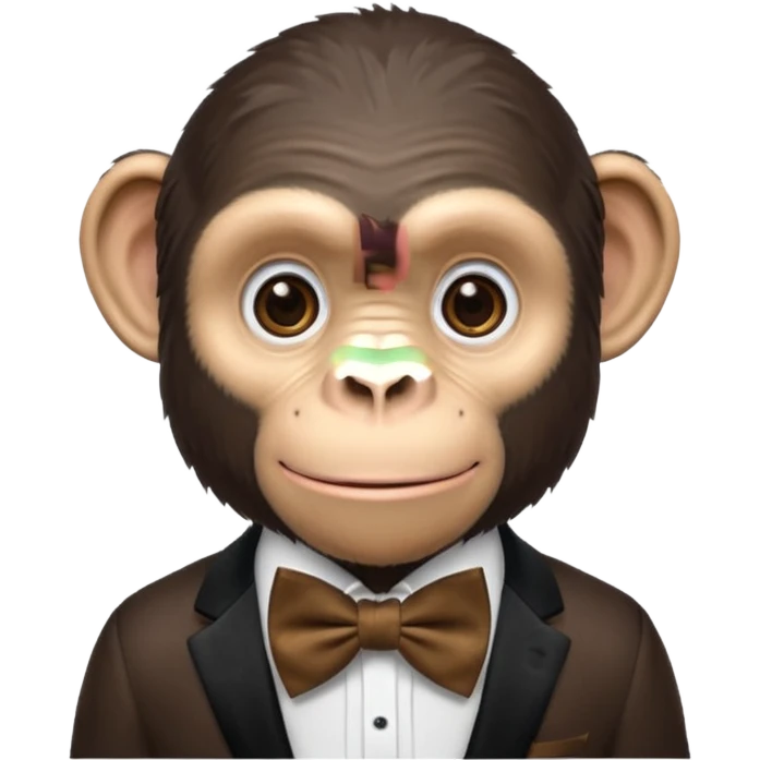 chimpanzee with bow tie emoji
