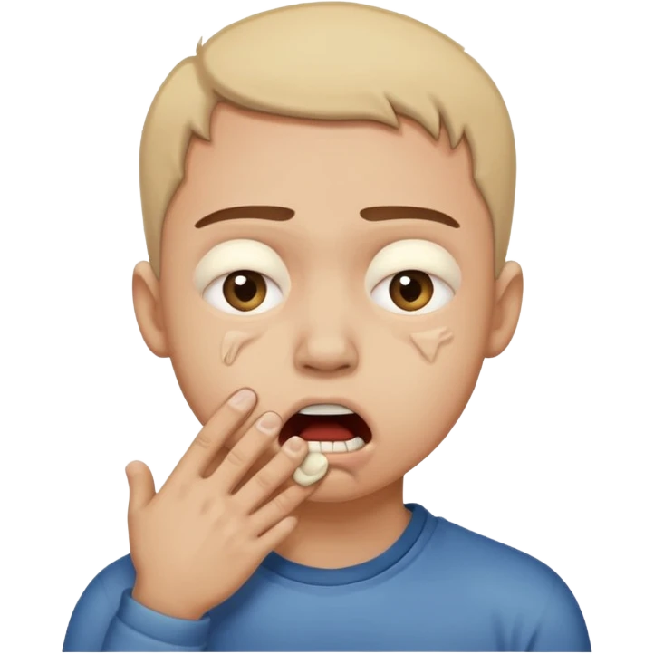 Make someone choke themselves like choking emote when you do smth wrong emoji