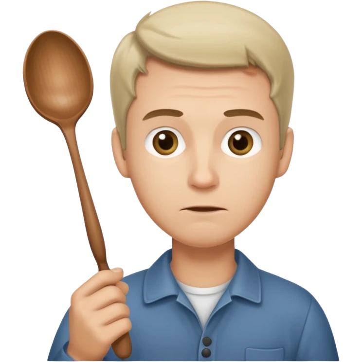 Full body male with a spoon emoji