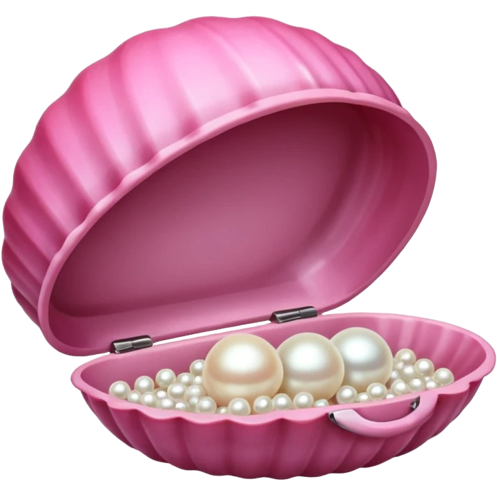 Pink clamshell with pearl inside emoji