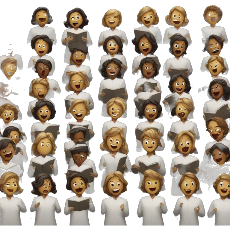 Choir singing emoji